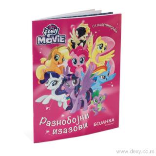 hasbro moj mali poni film raznobojni izazovi bojanka sa nalepnicama  