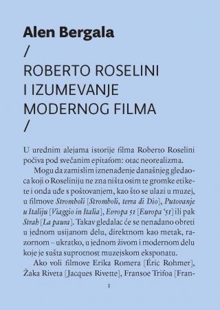 roberto roselini i izumevanje modernog filma alen bergala 