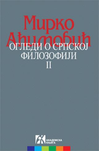 ogledi o srpskoj filozofiji 2 mirko aćimović 