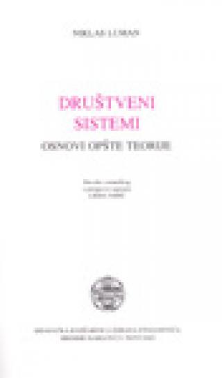 društveni sistemi osnovi opšte teorije niklas luman 