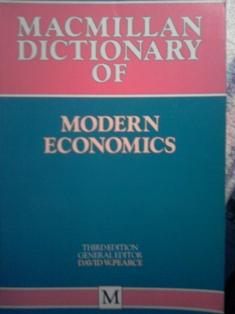 macmillan dictionary of modern economics  