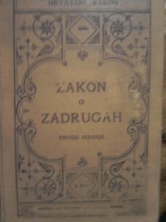 zakon o zadrugah  