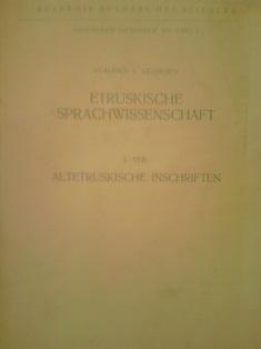 etruskische sprachwissenschaft  
