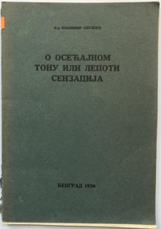 o osećajnom tonu ili lepoti senzacija  