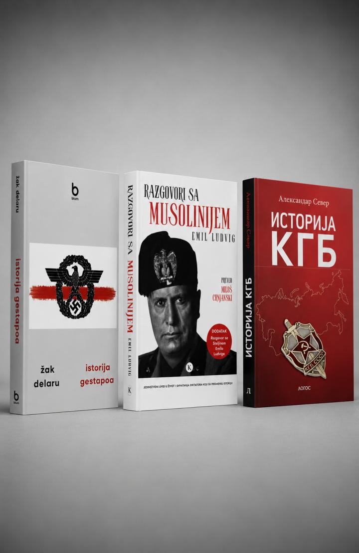 komplet istorija kgb istorija gestapoa razgovori sa musolinijiem 